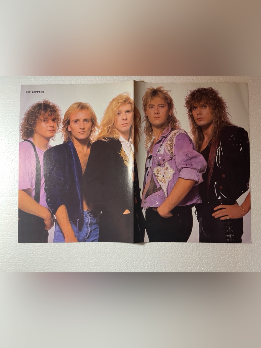 Def Leppard Band Pinup - Purple & Black Jacket Colors